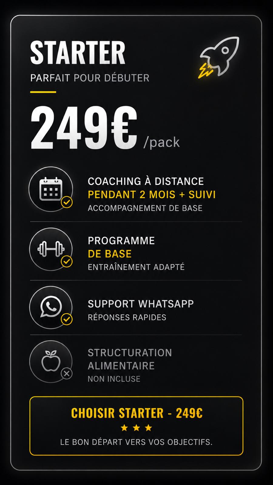 Pack Starter - 249€